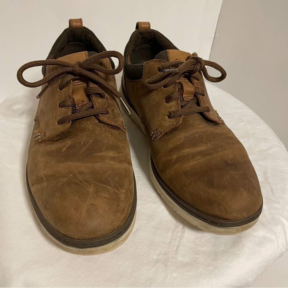 Clarks‎ Shoes Men’s Size 8.5 Braxin Low Comfort Oxford Brown workwear Y2K